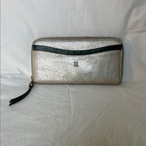 HOBO Silver and Black Wallet